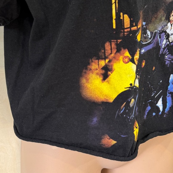 Prince Purple Rain Graphic Tee Size XXL? Bust 25" Flat Black Cropped T-Shirt - Picture 3 of 5